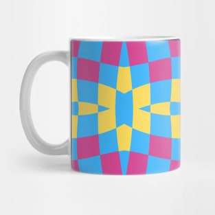 Retro Distorted Checkered Repeated Pattern Mug